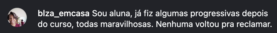 Depoimento de aluna 3