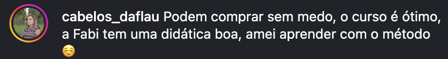 Depoimento de aluna 6